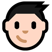 👦🏻 Emoji Menino: Pele Clara na Microsoft Windows 10 Fall Creators Update.
