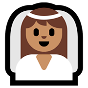 👰🏽 Emoji Person mit Schleier: mittlere Hautfarbe Microsoft Windows 10 Fall Creators Update.