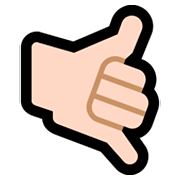 🤙🏻 Emoji Sinal «me Liga»: Pele Clara na Microsoft Windows 10 Fall Creators Update.