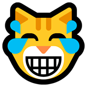 Emoji 😹 Gatto Con Lacrime Di Gioia su Microsoft Windows 10 Fall Creators Update.