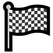 Emoji 🏁 Bandiera A Scacchi su Microsoft Windows 10 Fall Creators Update.