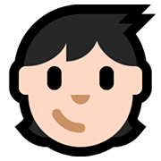 Emoji 🧒🏻 Bimbo: Carnagione Chiara su Microsoft Windows 10 Fall Creators Update.