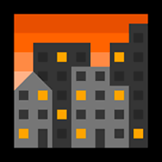 Emoji 🌆 Città Al Tramonto su Microsoft Windows 10 Fall Creators Update.