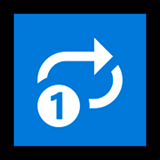 Emoji 🔂 Pulsante Di Ripetizione Della Riproduzione Di Una Traccia su Microsoft Windows 10 Fall Creators Update.