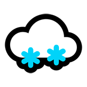 🌨️ Emoji Nube Con Nieve en Microsoft Windows 10 Fall Creators Update.