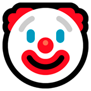 Émoji 🤡 Visage De Clown sur Microsoft Windows 10 Fall Creators Update.