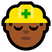 👷🏾 Emoji Trabalhador De Construção Civil: Pele Morena Escura na Microsoft Windows 10 Fall Creators Update.