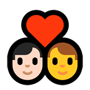 👨🏻‍❤️‍👨 Emoji Pareja Enamorada - Hombre: Tono De Piel Claro, Hombre en Microsoft Windows 10 Fall Creators Update.
