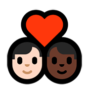 Emoji 👨🏻‍❤️‍👨🏿 Coppia Con Cuore - Uomo: Carnagione Chiara, Uomo: Carnagione Scura su Microsoft Windows 10 Fall Creators Update.