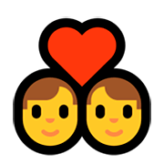 👨‍❤️‍👨 Emoji Pareja Enamorada: Hombre Y Hombre en Microsoft Windows 10 Fall Creators Update.
