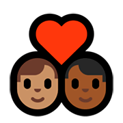 👨🏽‍❤️‍👨🏾 Emoji Pareja Enamorada - Hombre: Tono De Piel Medio, Hombre: Tono De Piel Oscuro Medio en Microsoft Windows 10 Fall Creators Update.