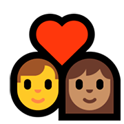 👨‍❤️‍👩🏽 Emoji Pareja Enamorada - Hombre, Mujer: Tono De Piel Medio en Microsoft Windows 10 Fall Creators Update.