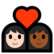 Emoji 👩🏻‍❤️‍👩🏾 Coppia Con Cuore - Donna: Carnagione Chiara, Donna: Carnagione Abbastanza Scura su Microsoft Windows 10 Fall Creators Update.