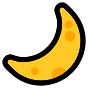 Emoji 🌙 Spicchio Di Luna su Microsoft Windows 10 Fall Creators Update.