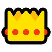 Emoji 👑 Corona su Microsoft Windows 10 Fall Creators Update.
