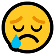 😢 Emoji weinendes Gesicht Microsoft Windows 10 Fall Creators Update.