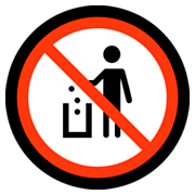 🚯 Emoji Prohibido Tirar Basura en Microsoft Windows 10 Fall Creators Update.