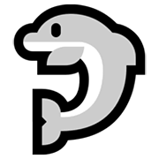 Emoji 🐬 Delfino su Microsoft Windows 10 Fall Creators Update.
