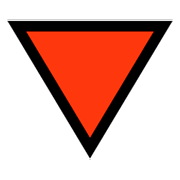 Emoji 🔻 Triangolo Rosso Con Punta Verso Il Basso su Microsoft Windows 10 Fall Creators Update.