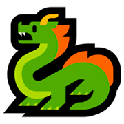 Emoji 🐉 Drago su Microsoft Windows 10 Fall Creators Update.