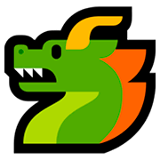Emoji 🐲 Testa Di Drago su Microsoft Windows 10 Fall Creators Update.