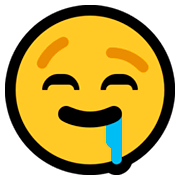 🤤 Emoji Cara Babeando en Microsoft Windows 10 Fall Creators Update.