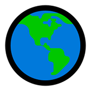 Émoji 🌎 Globe Tourné Sur Les Amériques sur Microsoft Windows 10 Fall Creators Update.