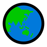 Émoji 🌏 Globe Tourné Sur L’Asie Et L’Australie sur Microsoft Windows 10 Fall Creators Update.