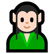 🧝🏻 Emoji Elfo: Tono De Piel Claro en Microsoft Windows 10 Fall Creators Update.