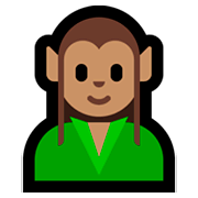🧝🏽 Emoji Elfo: Tono De Piel Medio en Microsoft Windows 10 Fall Creators Update.