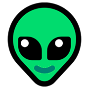 Emoji 👽 Alieno su Microsoft Windows 10 Fall Creators Update.