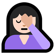 🤦🏻 Emoji Persona Con La Mano En La Frente: Tono De Piel Claro en Microsoft Windows 10 Fall Creators Update.