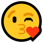 Emoji 😘 Faccina Che Manda Un Bacio su Microsoft Windows 10 Fall Creators Update.
