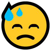 😓 Emoji bedrücktes Gesicht mit Schweiß Microsoft Windows 10 Fall Creators Update.