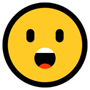 😮 Emoji Cara Con La Boca Abierta en Microsoft Windows 10 Fall Creators Update.