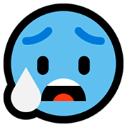 😰 Emoji Cara Con Ansiedad Y Sudor en Microsoft Windows 10 Fall Creators Update.