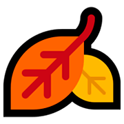 Emoji 🍂 Foglia Caduta su Microsoft Windows 10 Fall Creators Update.