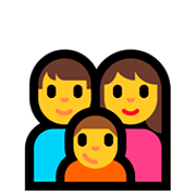 Emoji 👪 Famiglia su Microsoft Windows 10 Fall Creators Update.