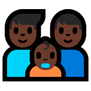 👨🏿‍👨🏿‍👶🏿 Emoji Familie - Mann, Mann, Baby: dunkle Hautfarbe Microsoft Windows 10 Fall Creators Update.