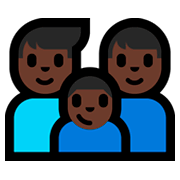 Emoji 👨🏿‍👨🏿‍👦🏿 Famiglia - Uomo, Uomo, Bambino: Carnagione Scura su Microsoft Windows 10 Fall Creators Update.