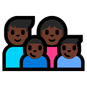 Emoji 👨🏿‍👩🏿‍👦🏿‍👦🏿 Famiglia - Uomo, Donna, Bambino, Bambino: Carnagione Scura su Microsoft Windows 10 Fall Creators Update.