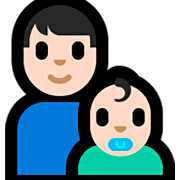 👨🏻‍👶🏻 Emoji Familie - Mann, Baby: helle Hautfarbe Microsoft Windows 10 Fall Creators Update.