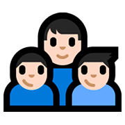 👨🏻‍👦🏻‍👦🏻 Emoji Familia - Hombre, Niño, Niño: Tono De Piel Claro en Microsoft Windows 10 Fall Creators Update.