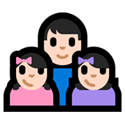 👨🏻‍👧🏻‍👧🏻 Emoji Familia - Hombre, Niña, Niña: Tono De Piel Claro en Microsoft Windows 10 Fall Creators Update.