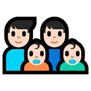 👨🏻‍👨🏻‍👶🏻‍👶🏻 Emoji Familia - Hombre, Hombre, Bebé, Bebé: Tono De Piel Claro en Microsoft Windows 10 Fall Creators Update.