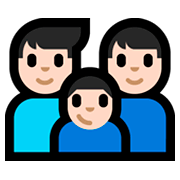 👨🏻‍👨🏻‍👦🏻 Emoji Família - Homem, Homem, Menino: Pele Clara na Microsoft Windows 10 Fall Creators Update.