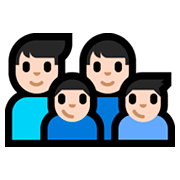 👨🏻‍👨🏻‍👦🏻‍👦🏻 Emoji Familie - Mann, Mann, Junge, Junge: helle Hautfarbe Microsoft Windows 10 Fall Creators Update.