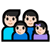 👨🏻‍👨🏻‍👦🏻‍👧🏻 Emoji Família - Homem, Homem, Menino, Menina: Pele Clara na Microsoft Windows 10 Fall Creators Update.
