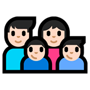 👨🏻‍👩🏻‍👦🏻‍👦🏻 Emoji Familie - Mann, Frau, Junge, Junge: helle Hautfarbe Microsoft Windows 10 Fall Creators Update.