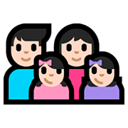 👨🏻‍👩🏻‍👧🏻‍👧🏻 Emoji Familia - Hombre, Mujer, Niña, Niña: Tono De Piel Claro en Microsoft Windows 10 Fall Creators Update.